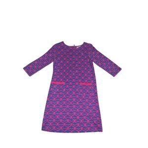 Vineyard Vines Zip Blue And Pink Zip up Dress Size L 14